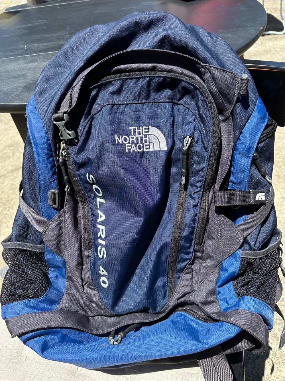 The North Face Solaris 40 Backpack - Navy and Royal Blue